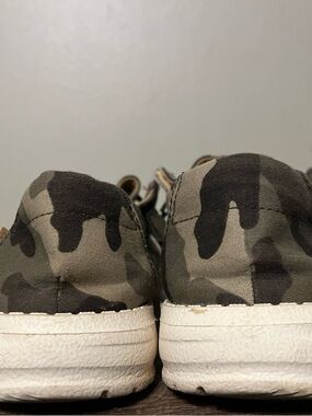 Camouflage Slip-On Flats - Olive Green